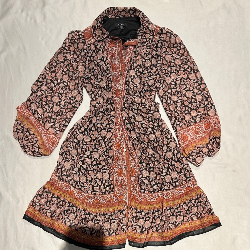 Boho Floral Long Sleeve Fall Dress